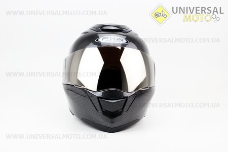 Шлем закрытый с откидным подбородком+очки HF-119 S- "КАРБОН"