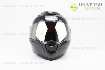 Шлем закрытый с откидным подбородком + очки HF-119 М- "КАРБОН". FXW (Шлем / UM3302-V08)