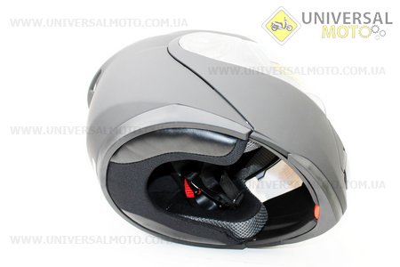 Шлем закрытый с откидным подбородком+очки HF-119 XL- ЧЕРНЫЙ матовый