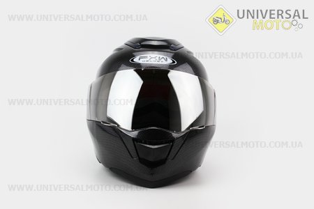 Шлем закрытый с откидным подбородком+очки HF-119 XXL- ЧЕРНЫЙ карбоновый