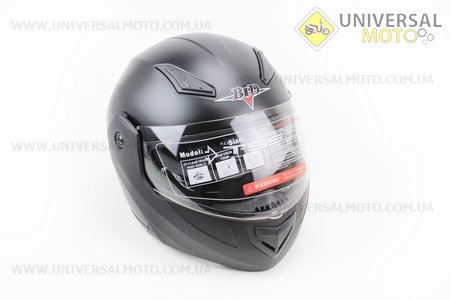 Шлем закрытый с откидным подбородком+очки BLD-157 - S ЧЕРНЫЙ матовый