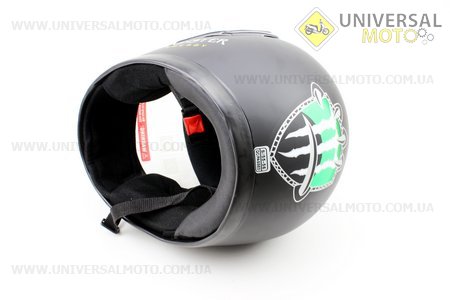Шлем закрытый 825-3 MONSTER - S-ЧЕРНЫЙ матовый с рисунком зеленым