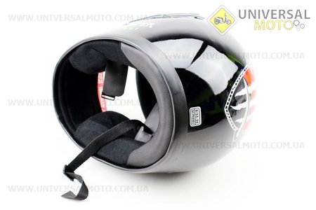Шлем закрытый 825-3 MONSTER - S-ЧЕРНЫЙ с рисунком красным