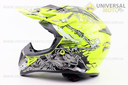 Шлем кроссовый HF-116 M- NEON YELLOW