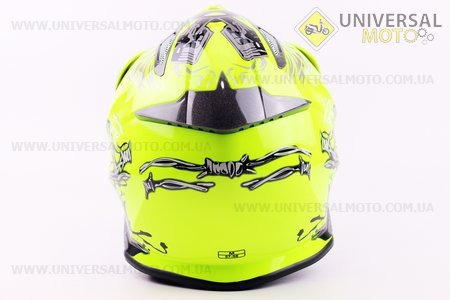 Шлем кроссовый HF-116 M- NEON YELLOW