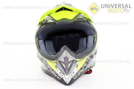 Шлем кроссовый HF-116 M- NEON YELLOW