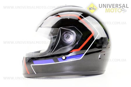 Шлем закрытый HF-150 M- ЧЕРНЫЙ Q155