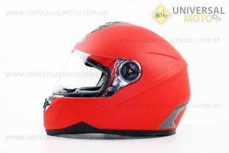 Шлем закрытый HF-122 S- КРАСНЫЙ матовый