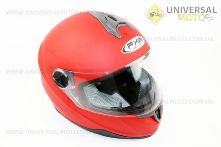 Шлем закрытый HF-122 S- КРАСНЫЙ матовый