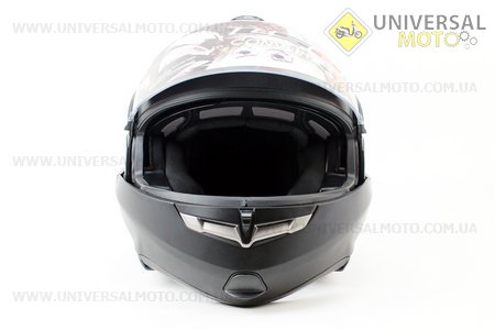 Шлем закрытый с откидным подбородком+очки FF393 Solid XS - ЧЕРНЫЙ матовый