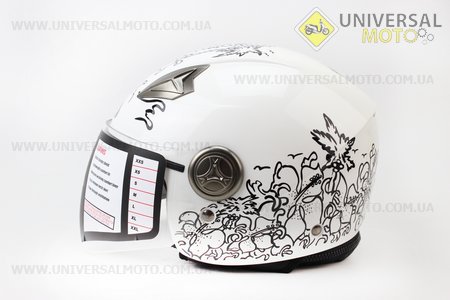 Шлем открытый HD306 Aloha M - БЕЛЫЙ