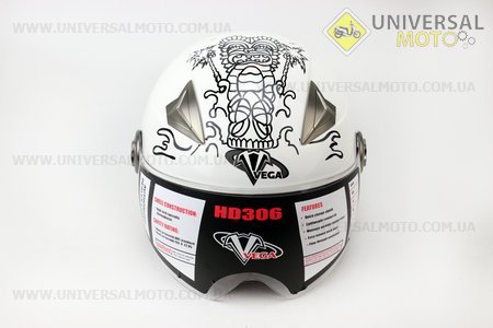 Шлем открытый HD306 Aloha M - БЕЛЫЙ