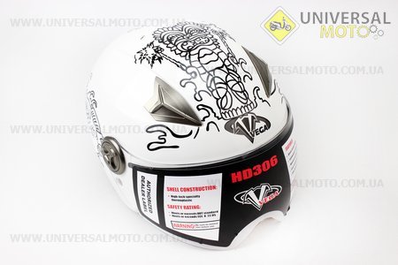 Шлем открытый HD306 Aloha M - БЕЛЫЙ