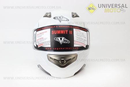Шлем закрытый с откидным подбородком SUMMIT II Solid XXL - БЕЛЫЙ