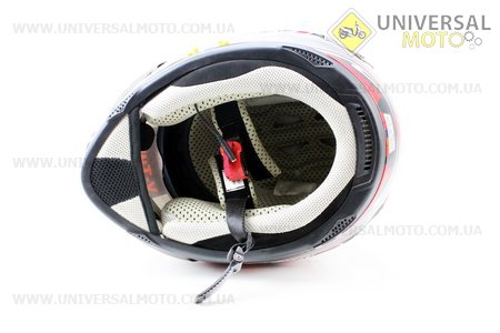 Шлем закрытый + откидные очки HD188 Rock On + Bluetooth XL - ЧЕРНЫЙ/красный