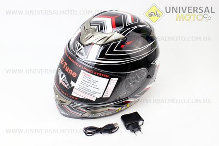 Шлем закрытый + откидные очки HD188 Echelon + Bluetooth L - Graphic