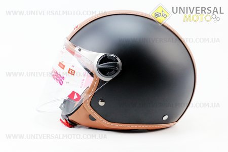 Шлем открытый OF560 Beetle XS - ЧЕРНЫЙ матовый