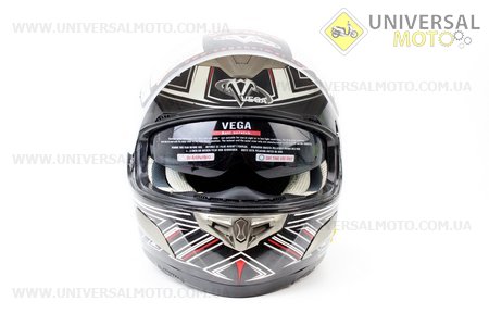 Шлем закрытый + откидные очки HD188 Rock On + Bluetooth L - Echelon Graphic