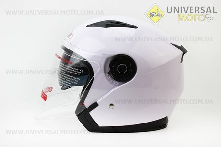 Шлем открытый OF512 Solid M - БЕЛЫЙ глянец