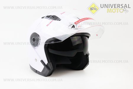 Шлем открытый OF512 Solid L - БЕЛЫЙ глянец