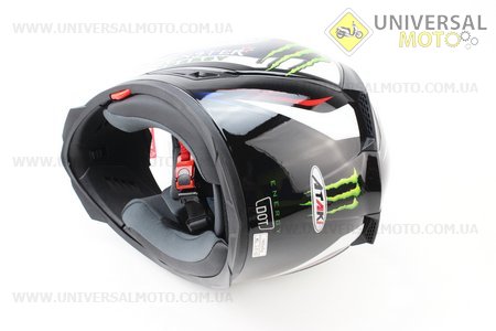 Шлем закрытый FF311 Monster XL - ЧЕРНЫЙ глянец с рисунком