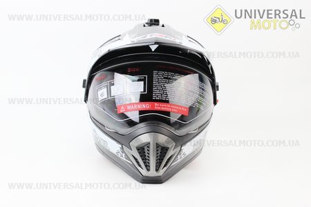 Шлем кроссовый FF103 Monster S - ЧЕРНЫЙ глянец