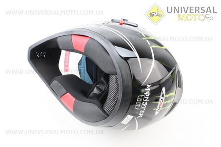 Шлем кроссовый FF103 Monster M - ЧЕРНЫЙ глянец