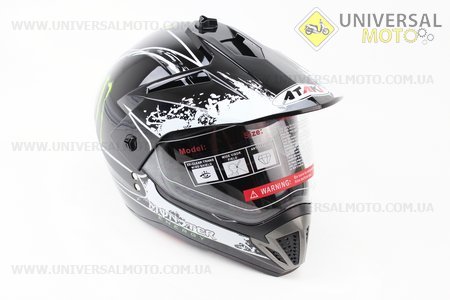 Шлем кроссовый FF103 Monster M - ЧЕРНЫЙ глянец