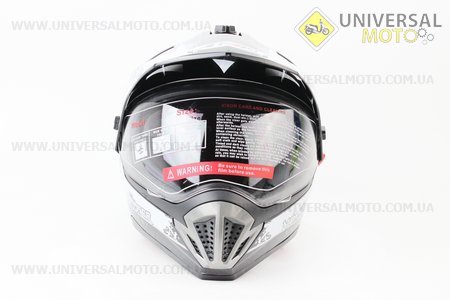 Шлем кроссовый FF103 Monster L - ЧЕРНЫЙ глянец