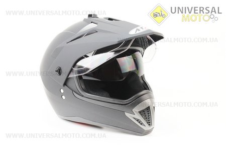 Шлем кроссовый FF103 Solid S - ЧЕРНЫЙ матовый