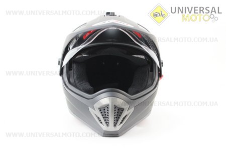 Шлем кроссовый FF103 Solid M - ЧЕРНЫЙ матовый