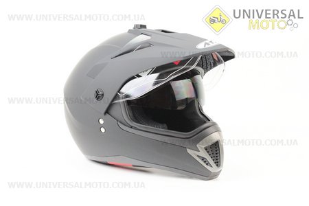 Шлем кроссовый FF103 Solid M - ЧЕРНЫЙ матовый