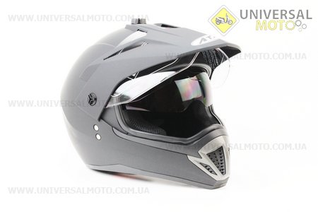 Шлем кроссовый FF103 Solid L - ЧЕРНЫЙ матовый