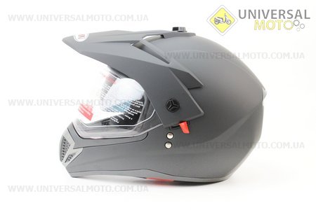 Шлем кроссовый FF103 Solid XL - ЧЕРНЫЙ матовый