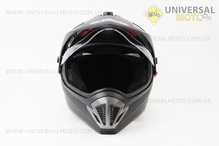 Шлем кроссовый FF103 Solid XL - ЧЕРНЫЙ матовый