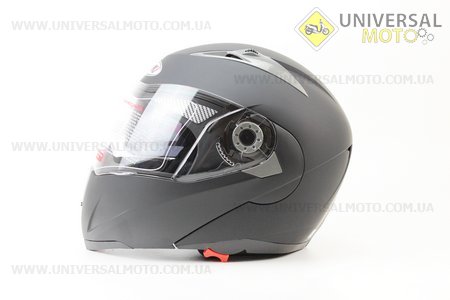 Шлем закрытый с откидным подбородком+очки FF105 Solid S - ЧЕРНЫЙ матовый