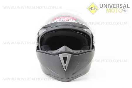 Шлем закрытый с откидным подбородком+очки FF105 Solid S - ЧЕРНЫЙ матовый