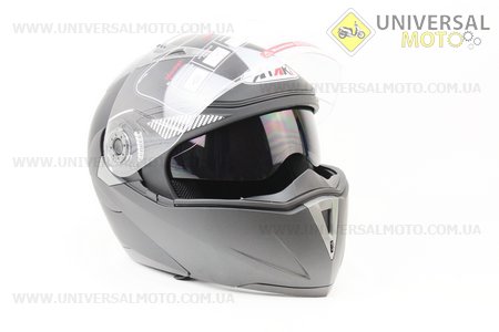 Шлем закрытый с откидным подбородком+очки FF105 Solid M - ЧЕРНЫЙ матовый