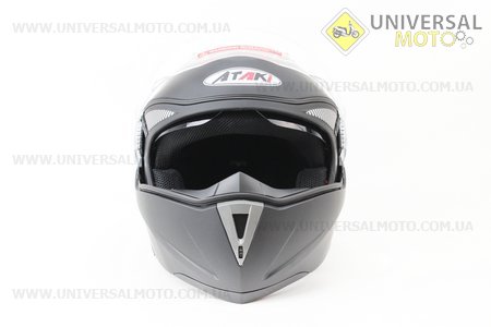 Шлем закрытый с откидным подбородком+очки FF105 Solid M - ЧЕРНЫЙ матовый