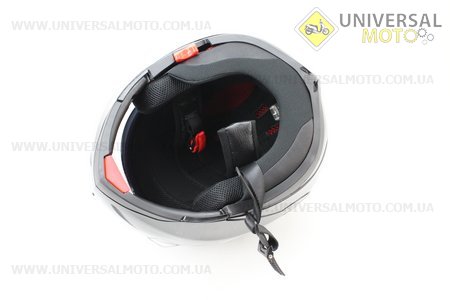 Шлем закрытый с откидным подбородком+очки FF105 Solid L - ЧЕРНЫЙ глянец