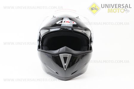 Шлем закрытый с откидным подбородком+очки FF105 Solid L - ЧЕРНЫЙ глянец