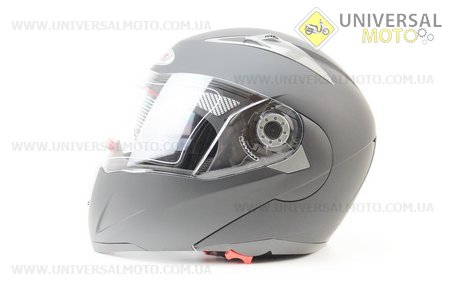 Шлем закрытый с откидным подбородком+очки FF105 Solid L - ЧЕРНЫЙ матовый