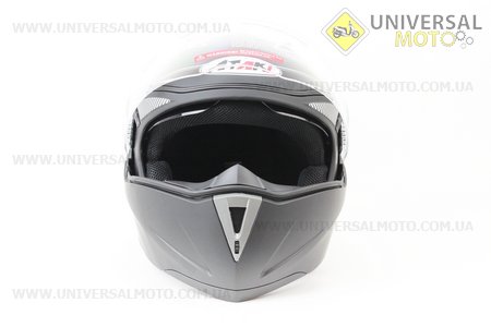 Шлем закрытый с откидным подбородком+очки FF105 Solid L - ЧЕРНЫЙ матовый