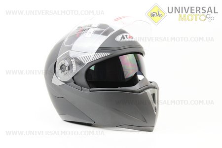 Шлем закрытый с откидным подбородком+очки FF105 Solid XL - ЧЕРНЫЙ матовый