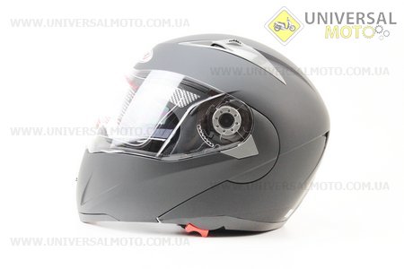 Шлем закрытый с откидным подбородком+очки FF105 Solid XL - ЧЕРНЫЙ матовый