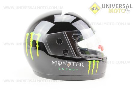 Шлем закрытый 825-3 MONSTER - S-ЧЕРНЫЙ с рисунком белой звезды