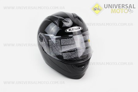 Шлем закрытый ZS-811 Solid M - Черный. ZEUS (Шлем / UM3306-V01)