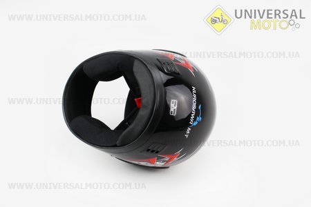 Шолом інтеграл, закритий HF-101 S, ЧОРНИЙ з червоно-сірим малюнком Q23-R. KUROSAWA (Шоломи / UM3306-V47)