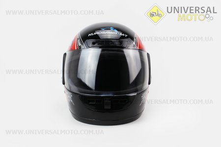 Шолом інтеграл, закритий HF-101 S, ЧОРНИЙ з червоно-сірим малюнком Q23-R. KUROSAWA (Шоломи / UM3306-V47)