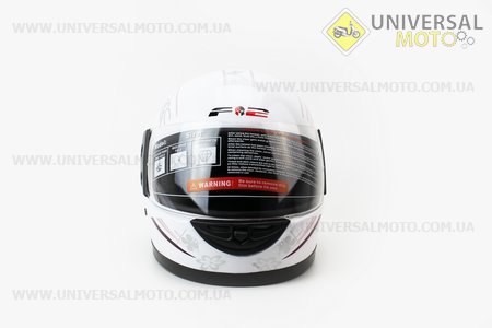 Шлем закрытый 825-1 XS- белый с рисунком. F-2 (Шлем / UM3306-V68)